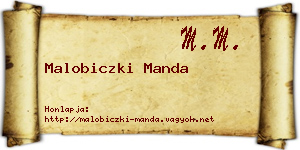 Malobiczki Manda névjegykártya